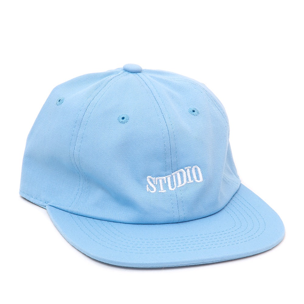 Wavy 6-Panel Strapback Hat (Light Blue) (S)