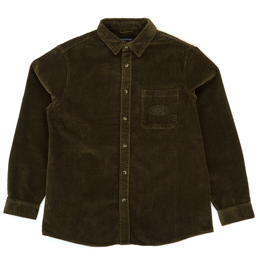 Corduroy Button Up Jacket (Olive)