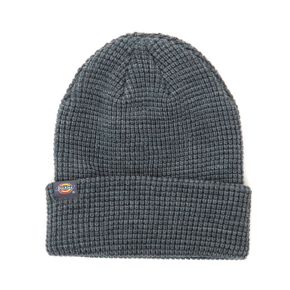 Waffle Knit Cuff Beanie (Heather Grey)