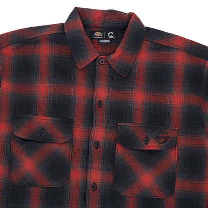 x Spitfire J57 L/S Woven Plaid Flannel Shirt (Red / Black)