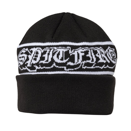 Old E Drop Cuff Beanie (Black / White)