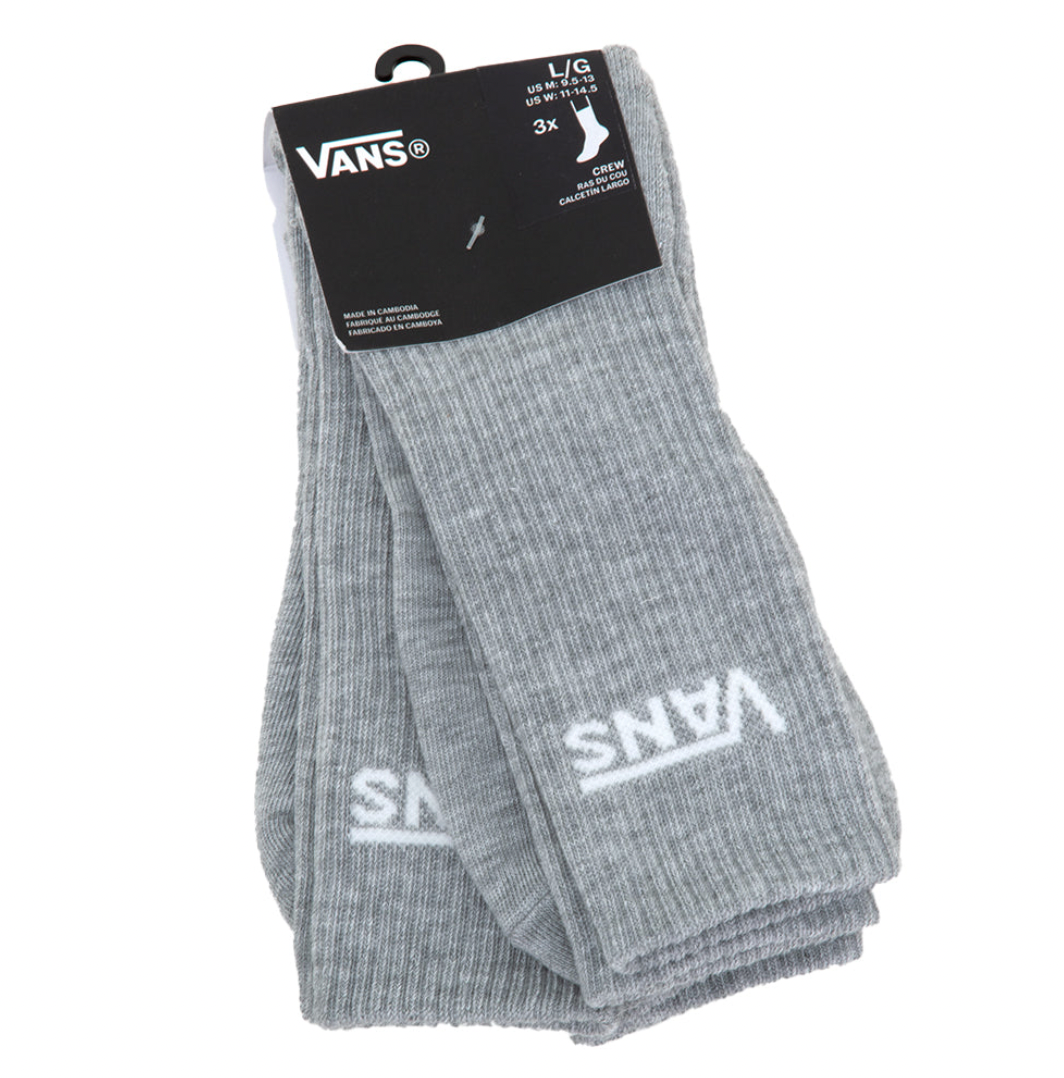 3 Pack Classic Crew Sock (Heather Grey)