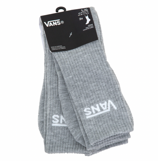 3 Pack Classic Crew Sock (Heather Grey)