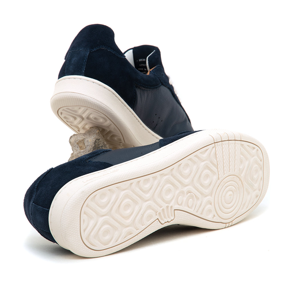 CM001 - Leather / Suede Lo (Navy / White) (S)