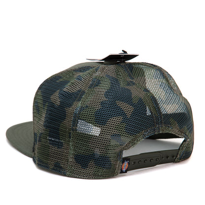 Flat Bill Snapback Trucker Hat (Moss Green)