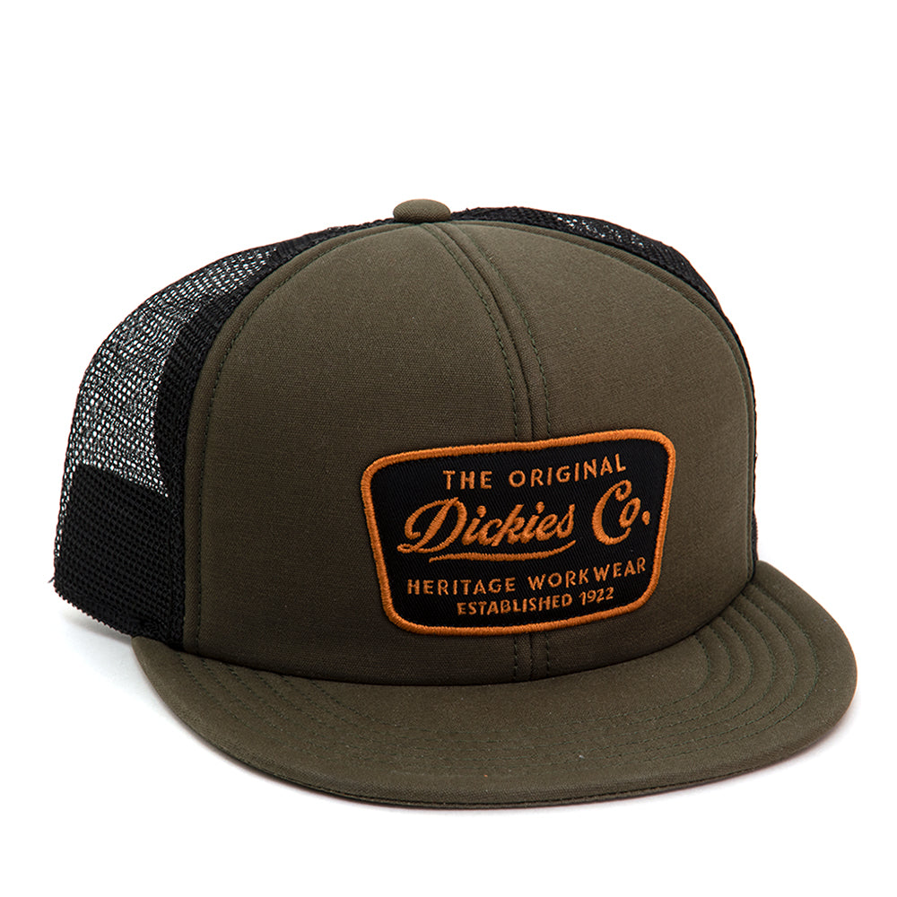 Waxed Canvas Snapback Trucker Hat (Moss Green)