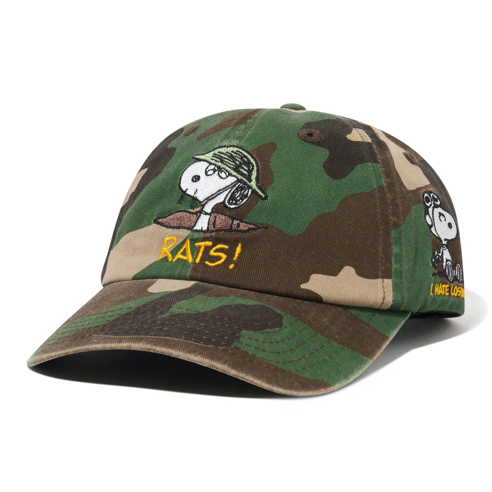 Rats 6-Panel Strapback Hat (Washed Camo)