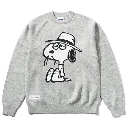 Spike Knit Crewneck Sweater (Ash)