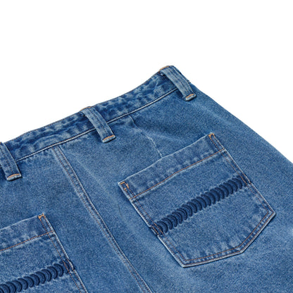 Classic 87' Denim Cargo Short (Light Stone Wash) (S)