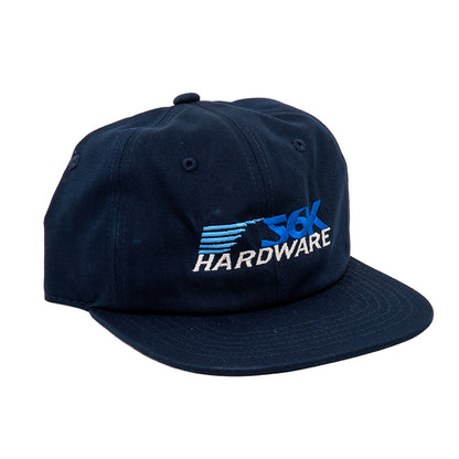 Tracks 6 Panel Snapback Hat (Navy)