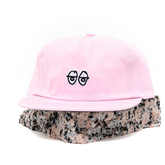 Adj. Eyes 5 Panel Snapback Hat (Pink)