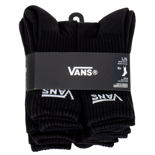 Classic Crew Sock 6-Pack (Black)