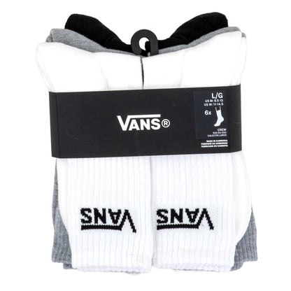 Classic Crew Sock 6-Pack (White / Black / Heather Grey)