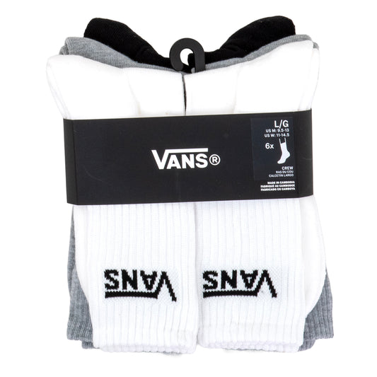 Classic Crew Sock 6-Pack (White / Black / Heather Grey)