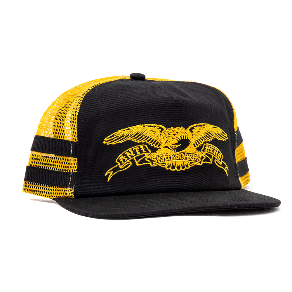 Basic Eagle Snapback Hat (Black / Yellow)