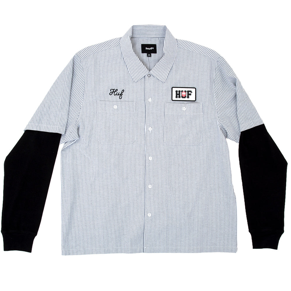 HUF X Spitfire Union Work Shirt (Black/White)