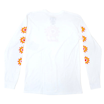 Sun Heart L/S Shirt (White / Yellow)