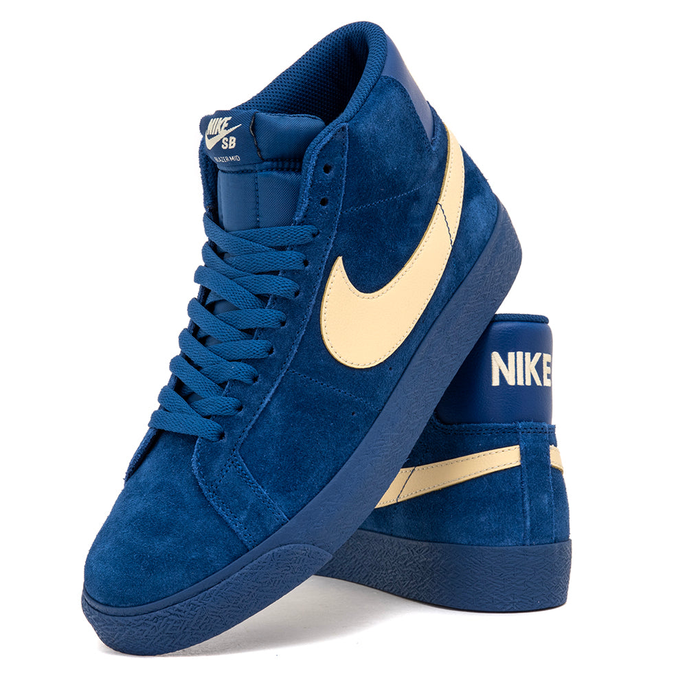 Zoom Blazer Mid (Coastal Blue / Pale Yellow)
