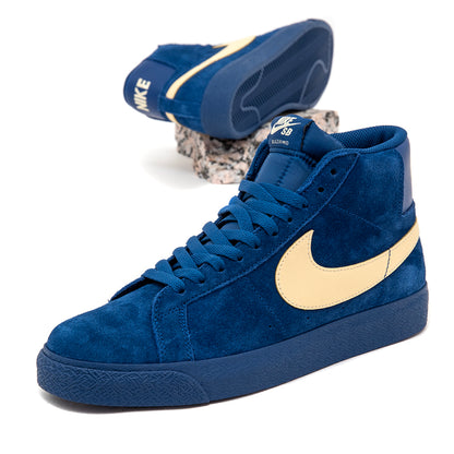 Zoom Blazer Mid (Coastal Blue / Pale Yellow)