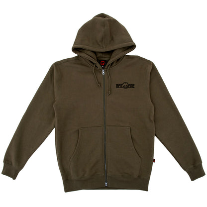 LTB Arch Emb. Heavyweight Zip Hooded Sweatshirt (Olive)