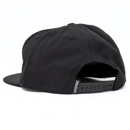 Adj. Live To Burn Arch Snapback Hat (Black / White)