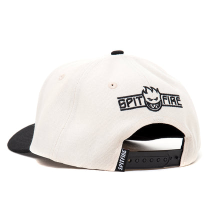 Adj. Live To Burn Arch Snapback Hat (Off White)