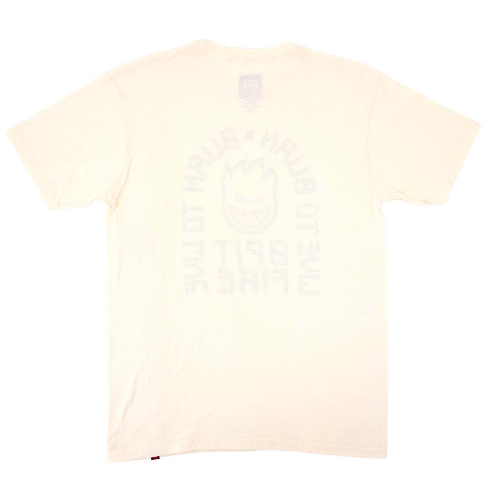 Live To Burn Arch S/S T-Shirt (Natural / Black)