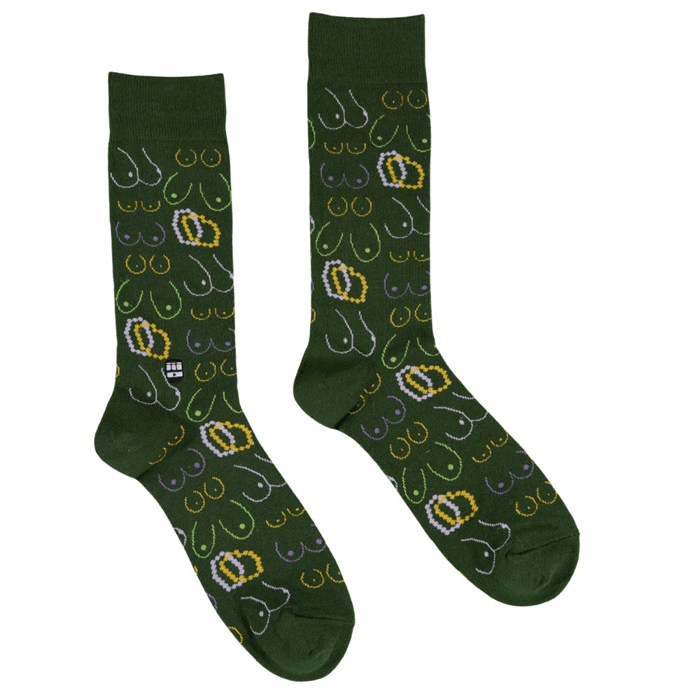 Mardi Gras Boobs Socks