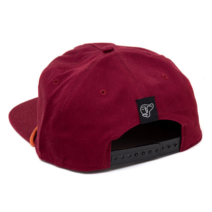 The Cutless 5 Panel Corduroy Snapback Hat (Maroon)