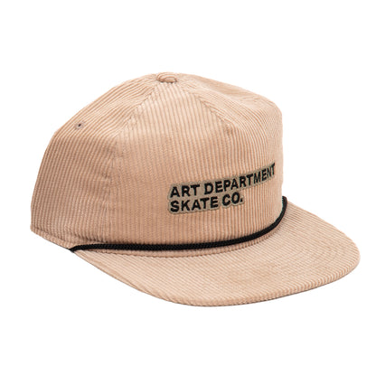 The Cutless 5 Panel Corduroy Snapback Hat (Tan)