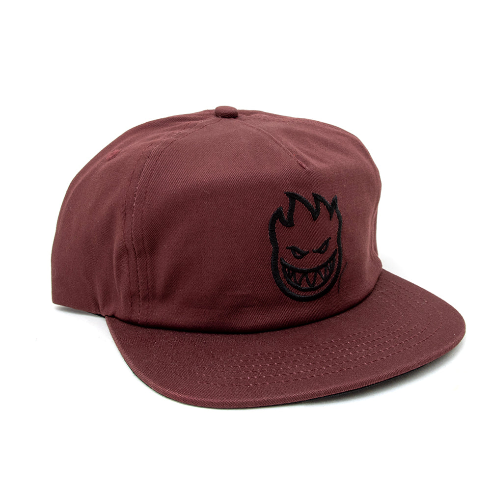 Bighead Snapback Hat (Dark Red / Black)