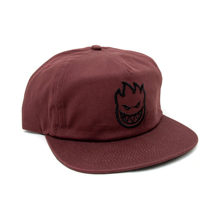 Bighead Snapback Hat (Dark Red / Black)