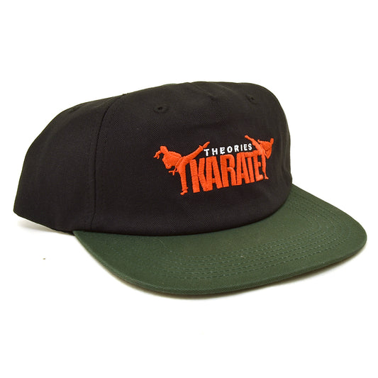 Karate 5 Panel Snapback Hat (Black)