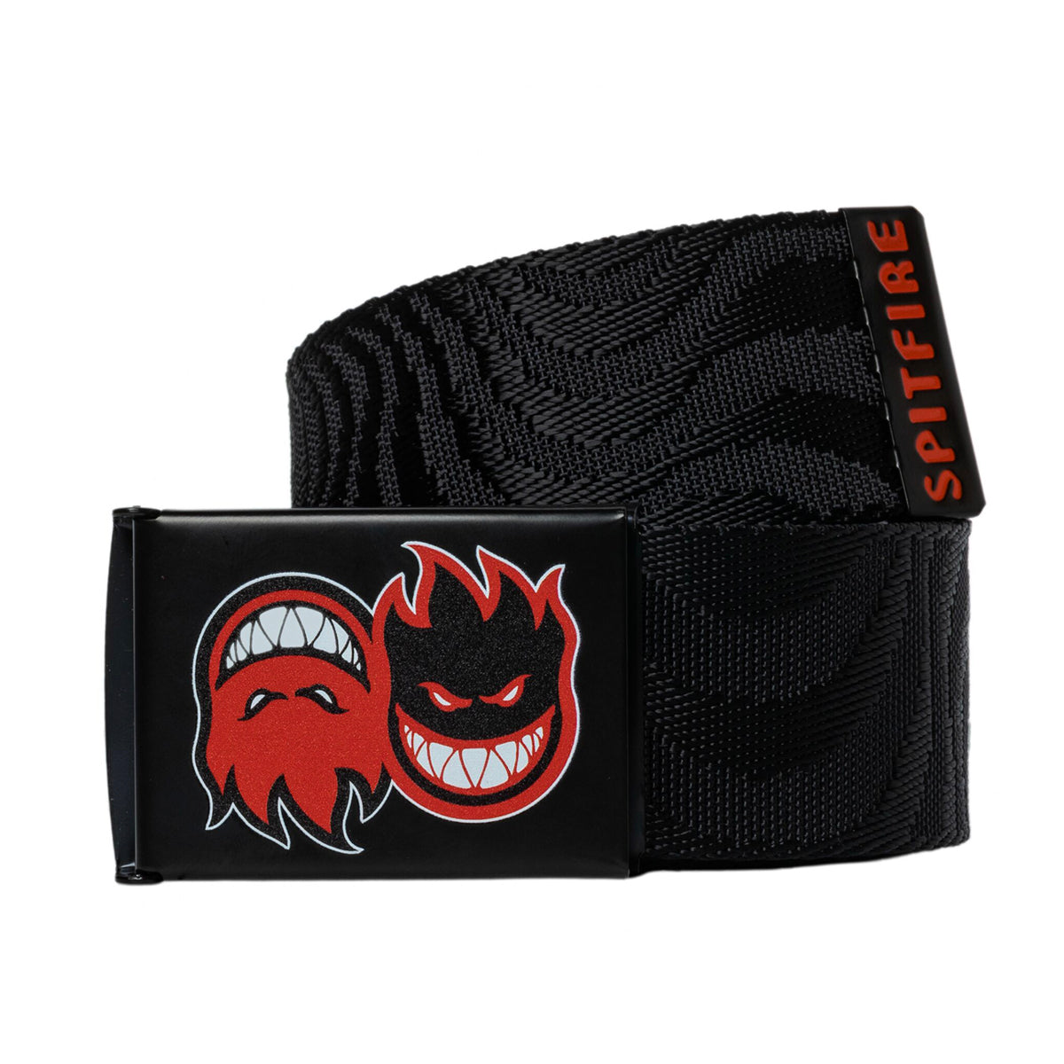 Eternal Swirl Jacquard Web Belt (Black / Red)