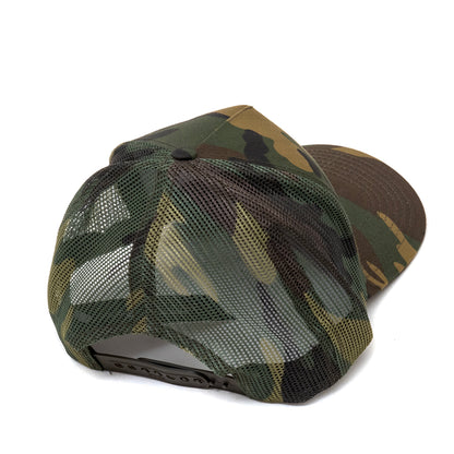 Street Trash 5 Panel Snapback Trucker Hat (Camo)