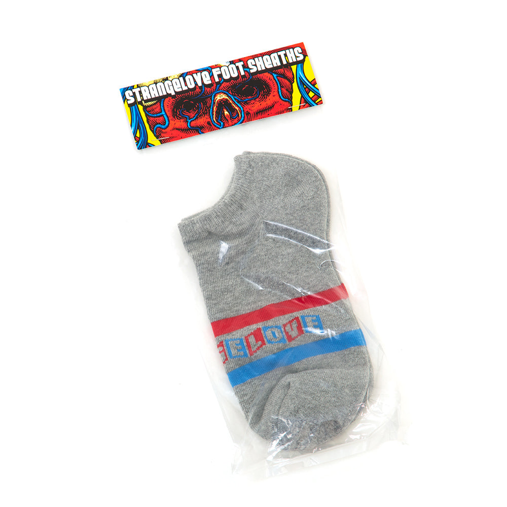 CineLogo Stripe No Show Foot Sheaths (Grey)