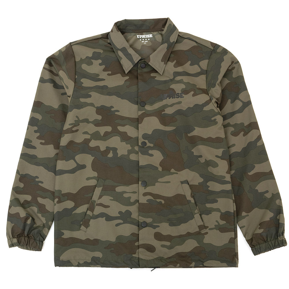 Big Flaming R Coach's Jacket (Woodland Camo)