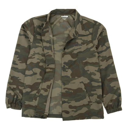 Big Flaming R Coach's Jacket (Woodland Camo)